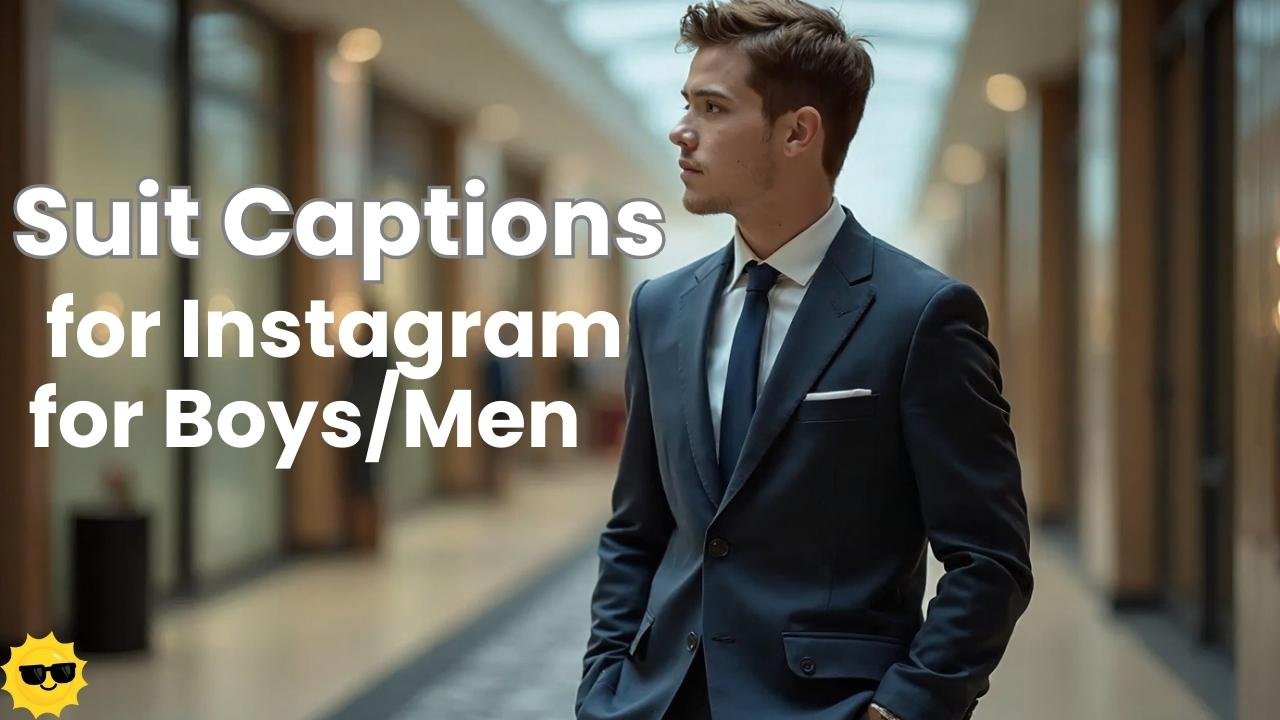 Suit Captions for Instagram for Men