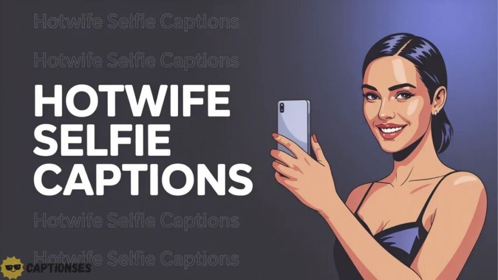 Hotwife selfie captions graphic.