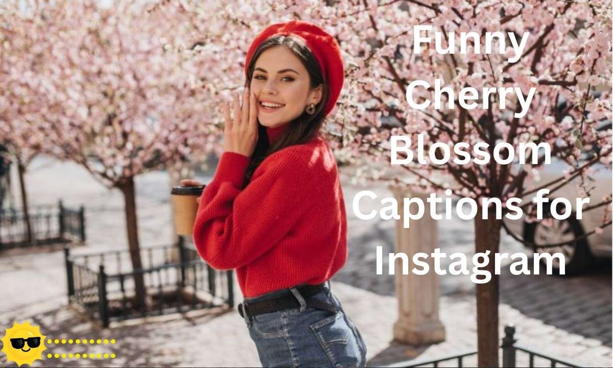 Hilarious and playful cherry blossom captions for Instagram, perfect for adding humor to your springtime photos.