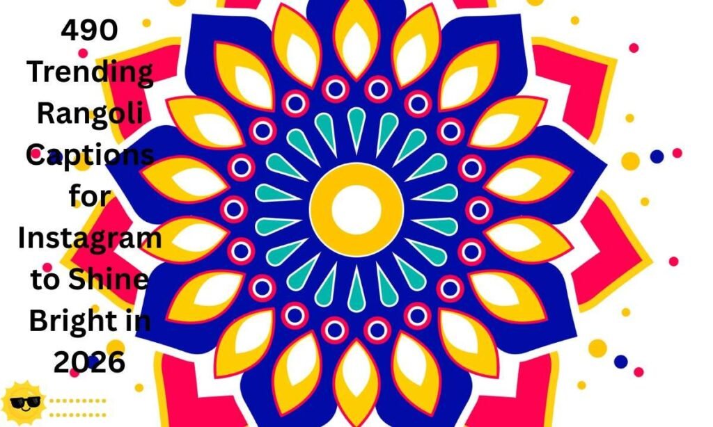 Trending rangoli captions for Instagram 2026, featuring bright, festive, and creative designs that shine with cultural beauty.